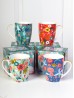 Flower Print Mug Set (set of 4) 350ml (12oz)